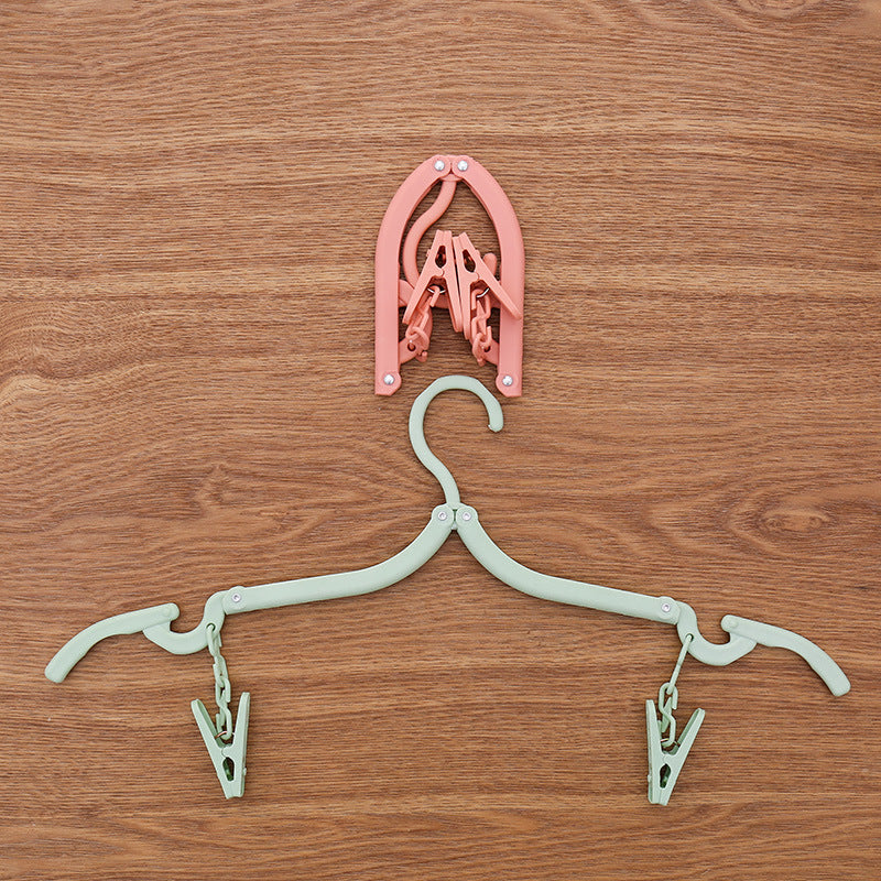 Travel Folding Clothes Hanger With Clip Clothes Drying Rack Home Non-Slip Clothes Hanger Portable Clothes Hanger Travel Travel Clothes Hanger