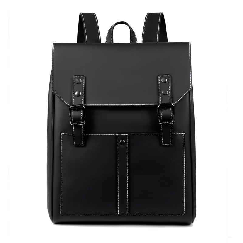men's backpack PU leather computer backpack large capacity